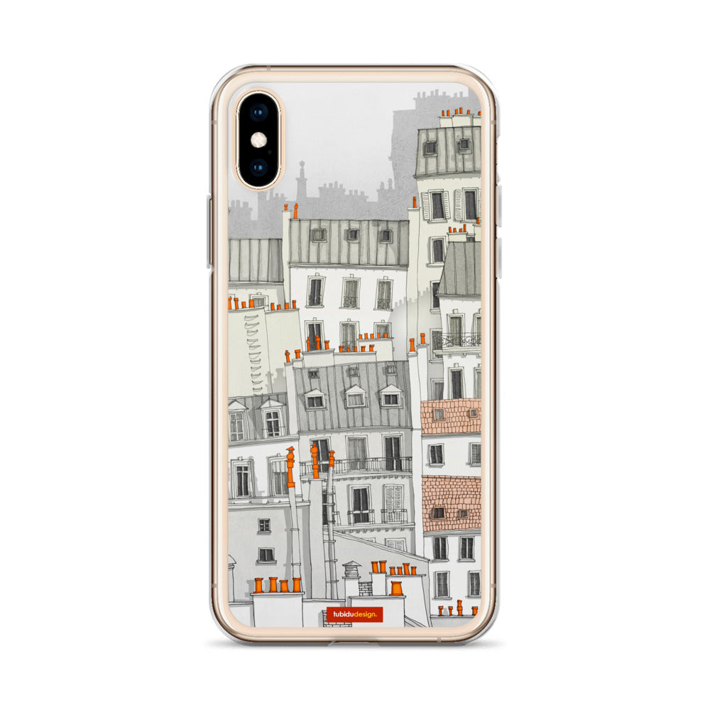 Paris Montmartre (white) - Illustrated iPhone Case