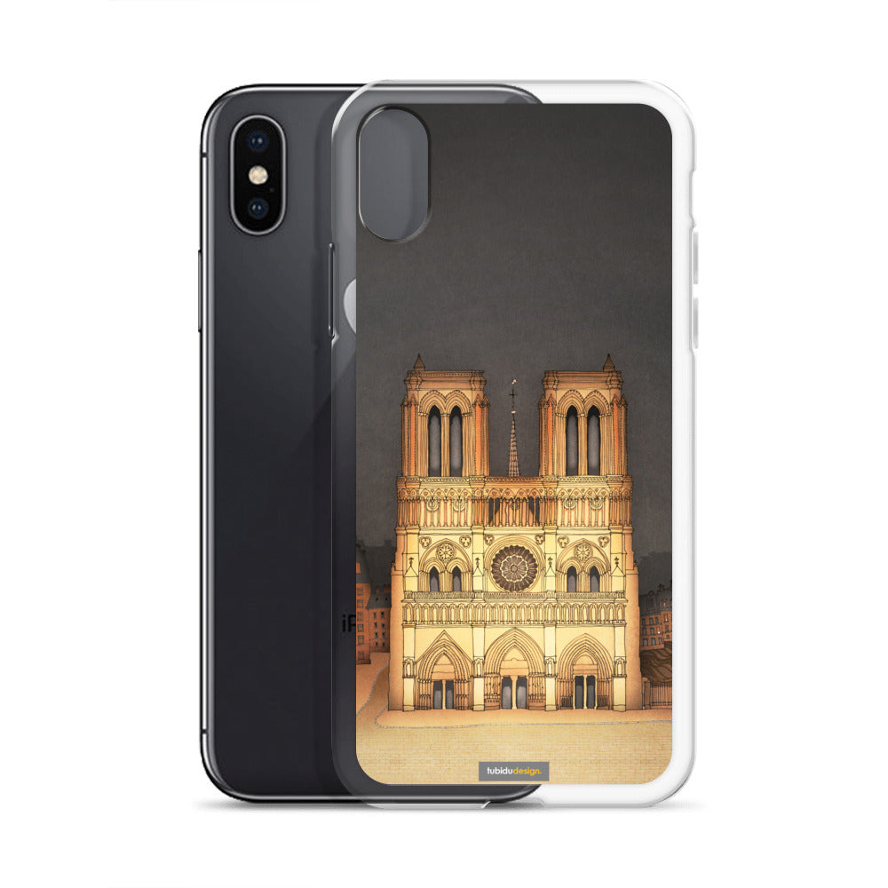 The Notre Dame in Paris - Illustrated iPhone Case