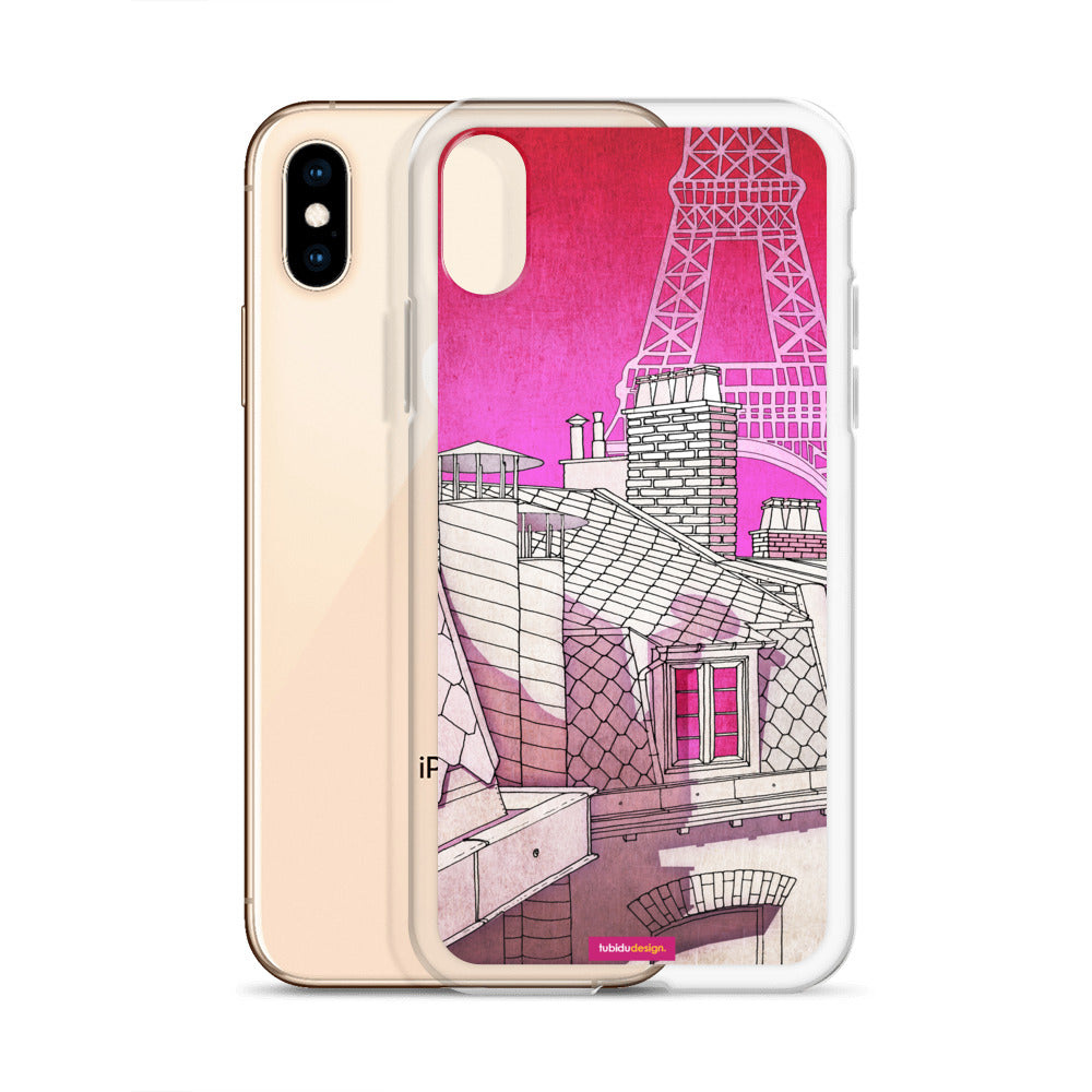 Paris rooftops - Illustrated iPhone Case