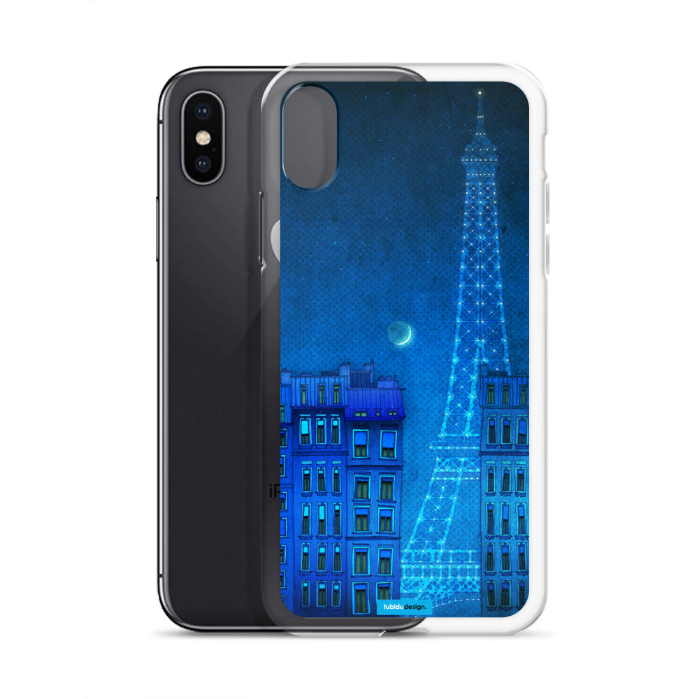 The lights of the Eiffel tower - Illustrated iPhone Case