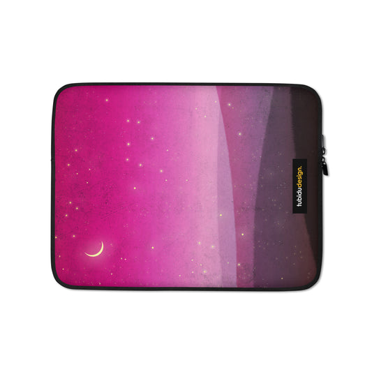 Moonrise (pink) - Illustrated Laptop Sleeve