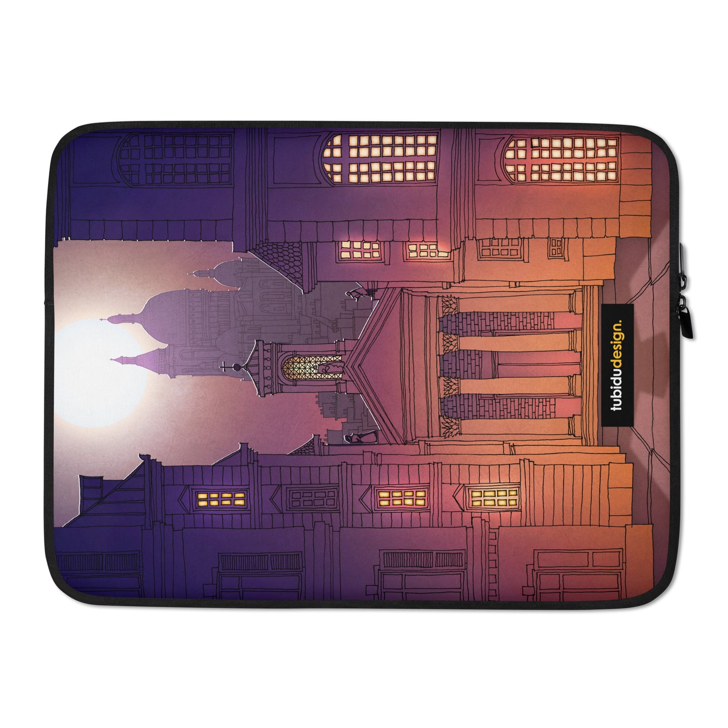 Sacre Coeur (deep purple) - Illustrated Laptop Sleeve