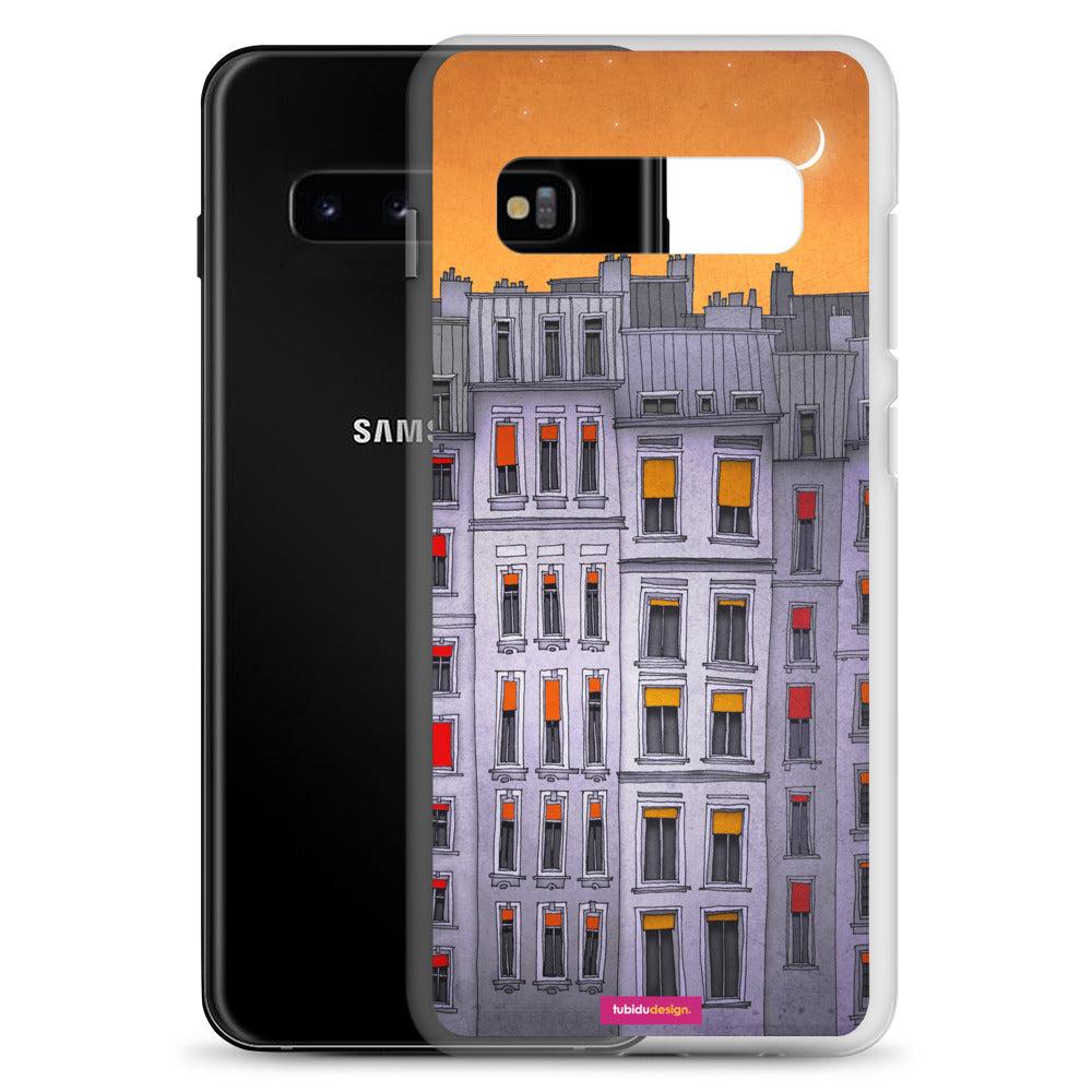 Sleepy houses - Illustrated Samsung Phone Case