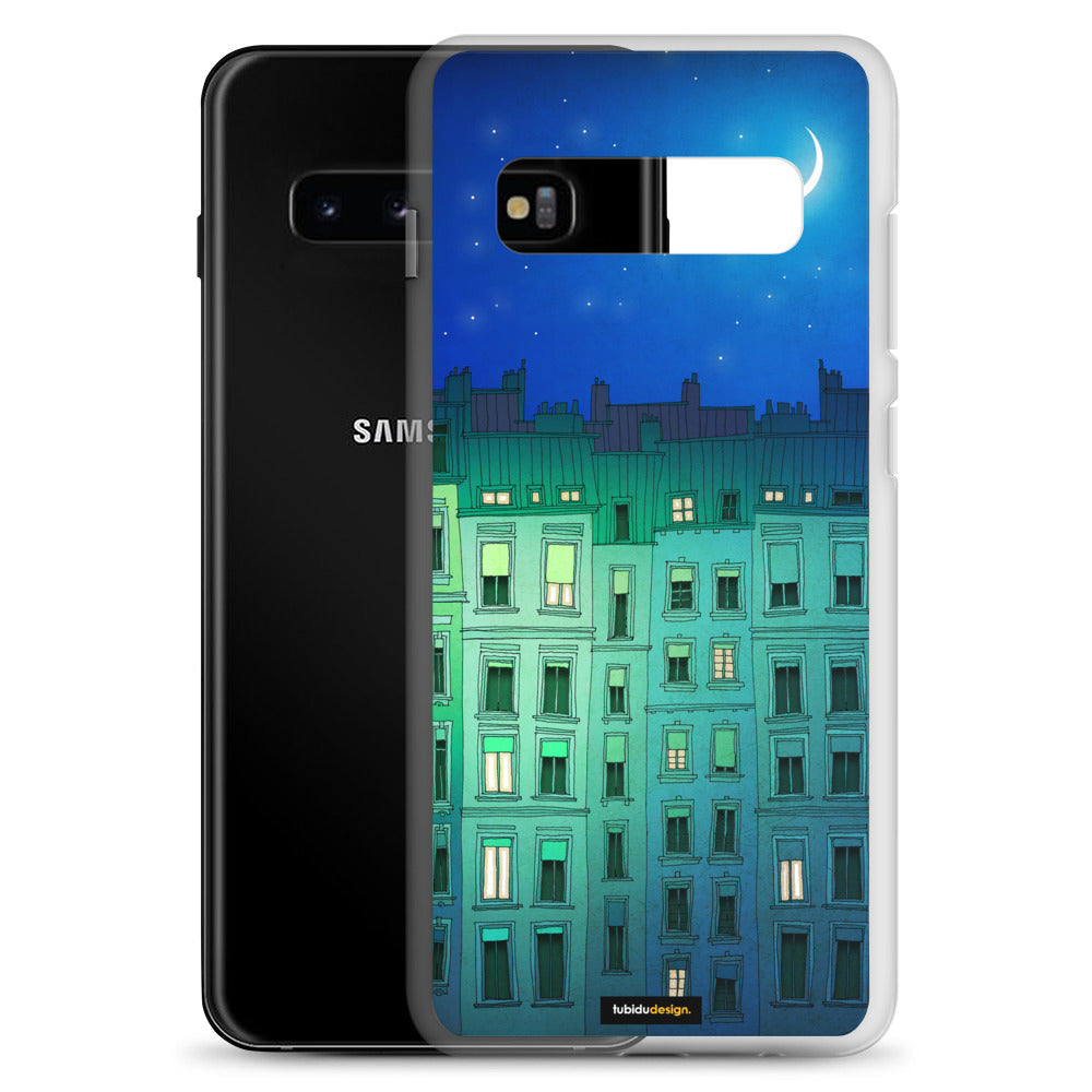 Sleepy night - Illustrated Samsung Phone Case