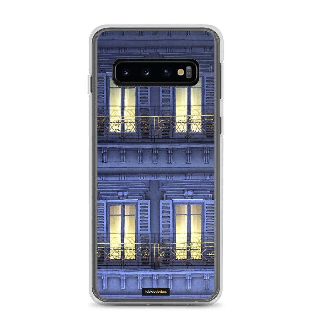 Paris balcony (night) - Illustrated Samsung Phone Case