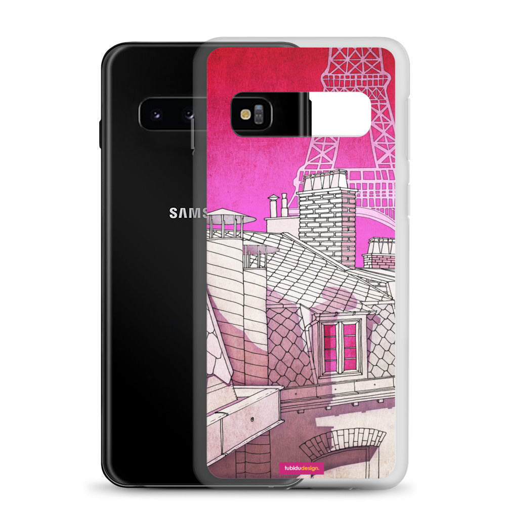 Paris rooftops - Illustrated Samsung Phone Case