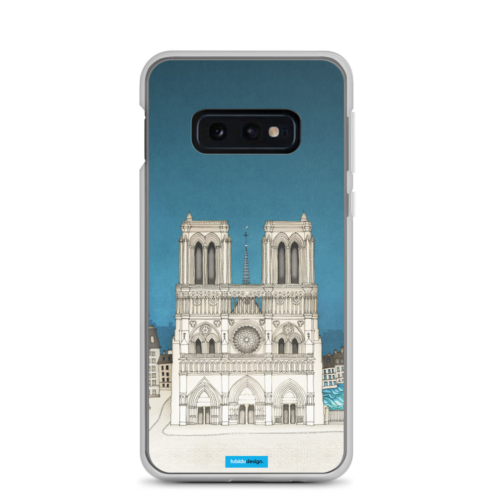 Paris Notre Dame (blue) - Illustrated Samsung Phone Case