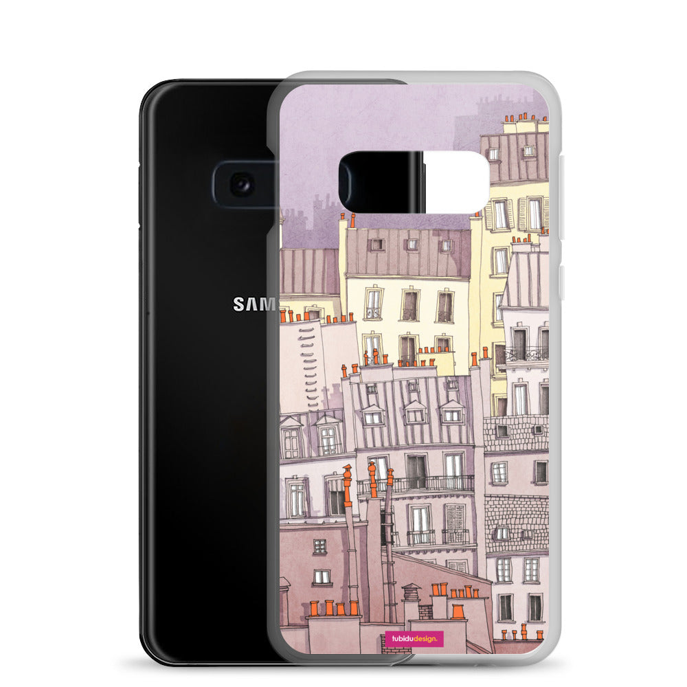 Paris Montmartre (purple) - Illustrated Samsung Phone Case