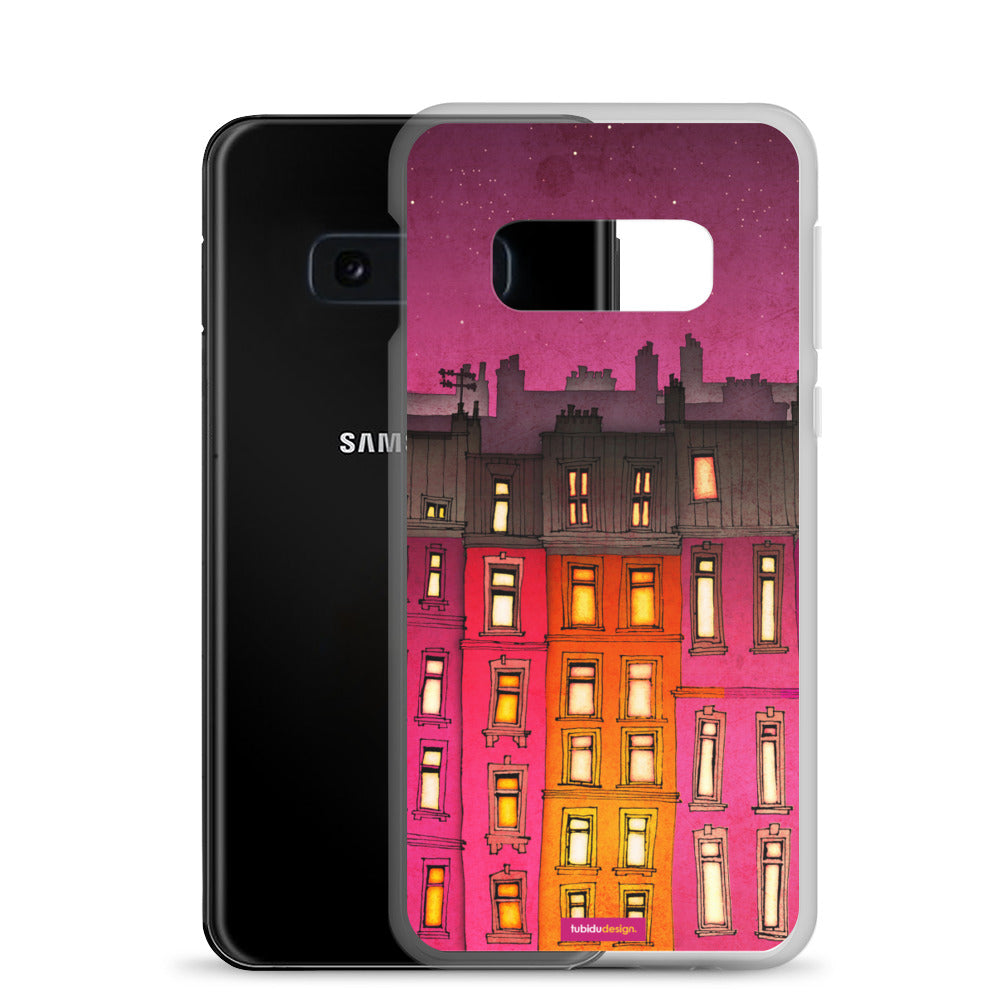 Paris Red facade - Illustrated Samsung Phone Case