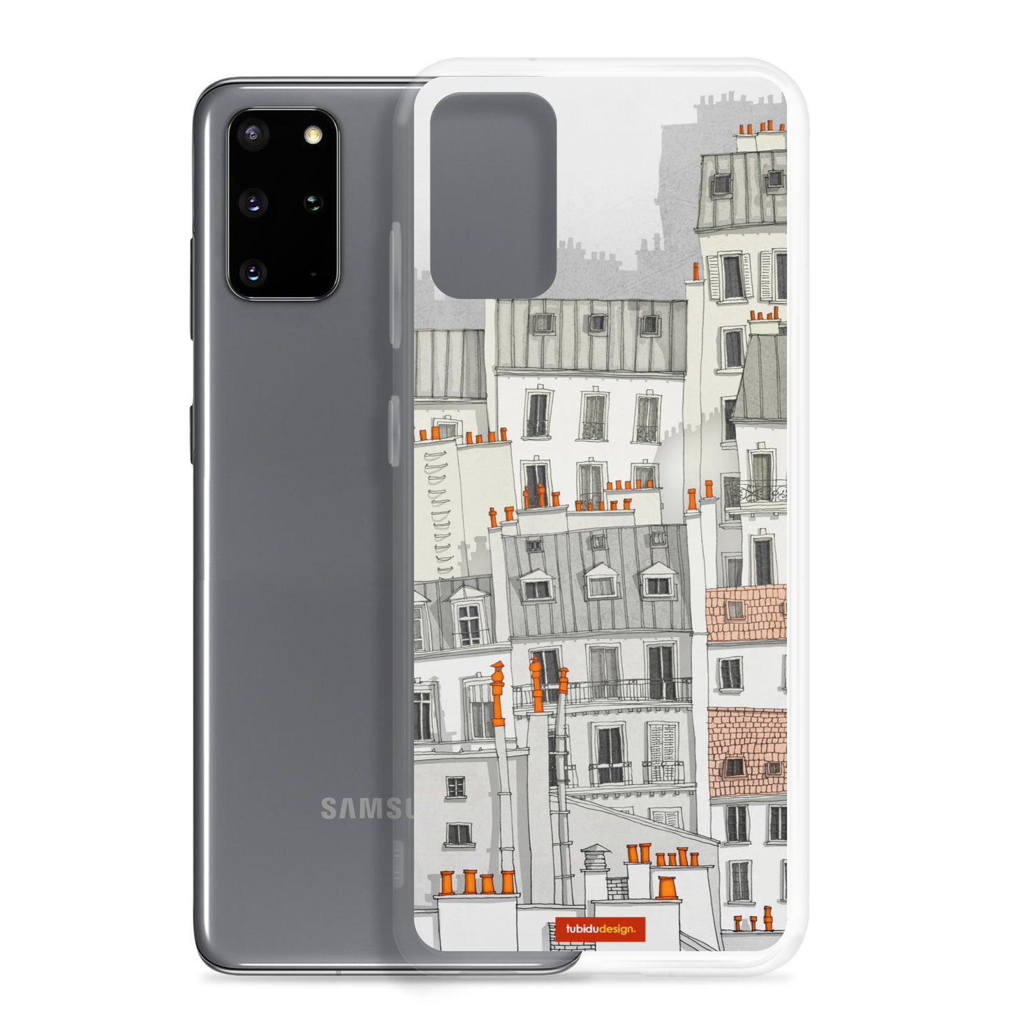 Paris Montmartre (white) - Illustrated Samsung Phone Case
