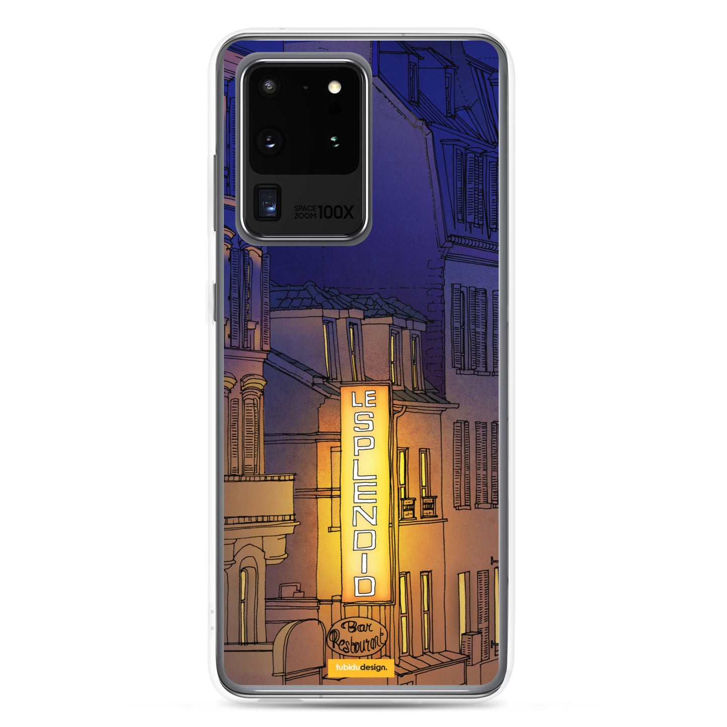 Good morning Paris (purple) - Illustrated Samsung Phone Case