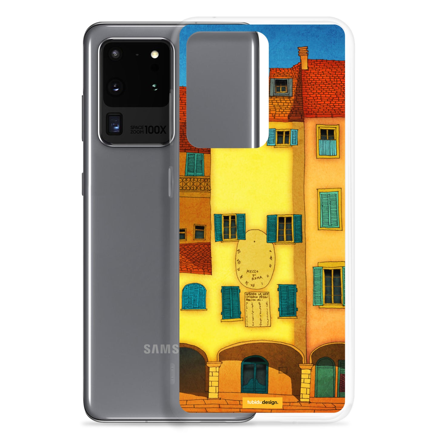 Italian facade (yellow) - Illustrated Samsung Phone Case