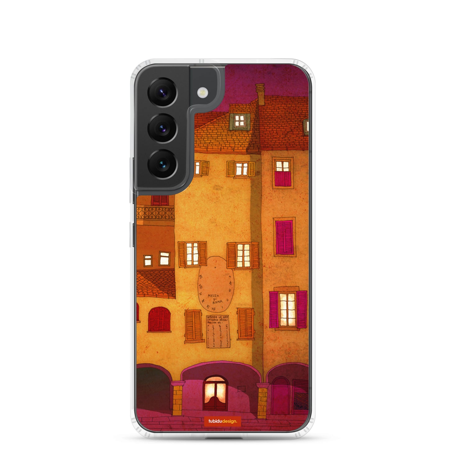 Italian facade (red) - Illustrated Samsung Phone Case