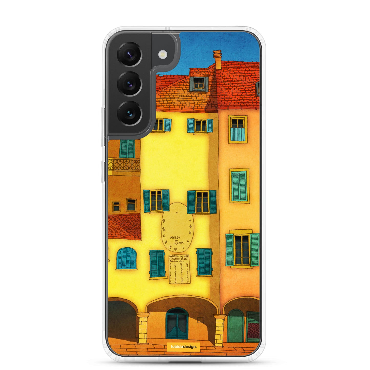 Italian facade (yellow) - Illustrated Samsung Phone Case