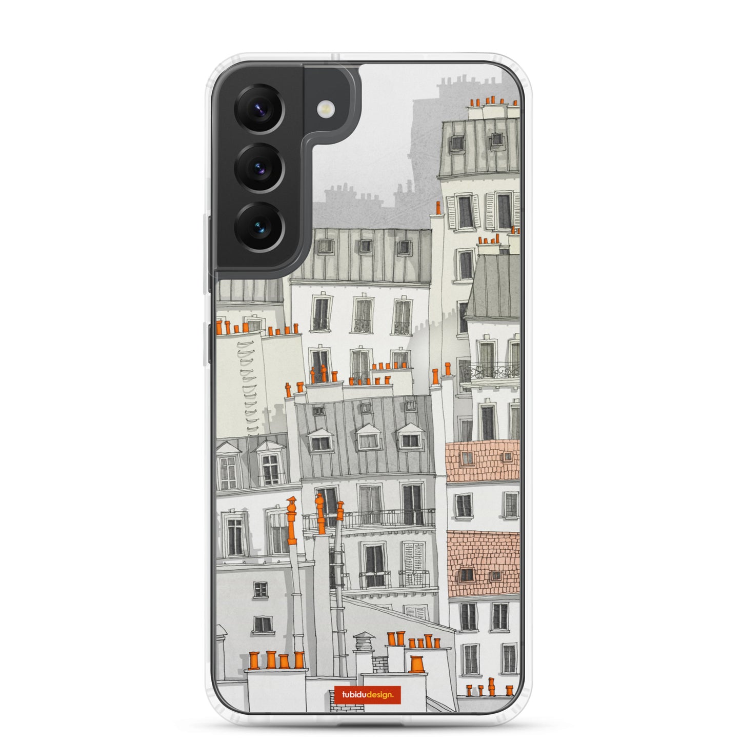 Paris Montmartre (white) - Illustrated Samsung Phone Case