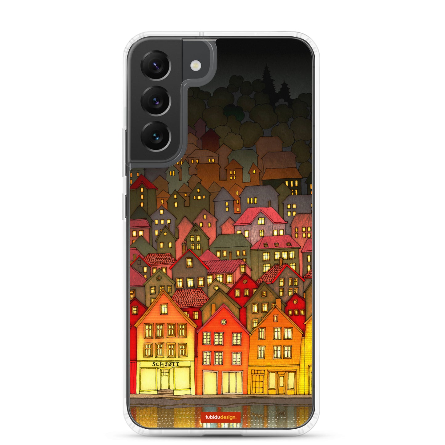 Norway, Bergen (brown) - Illustrated Samsung Phone Case