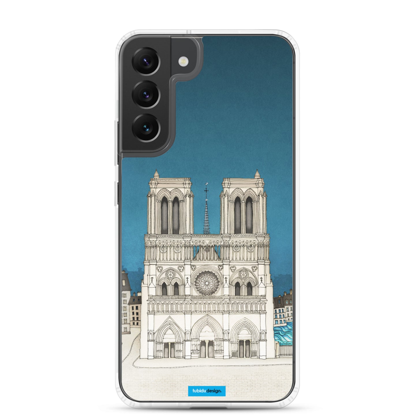 Paris Notre Dame (blue) - Illustrated Samsung Phone Case