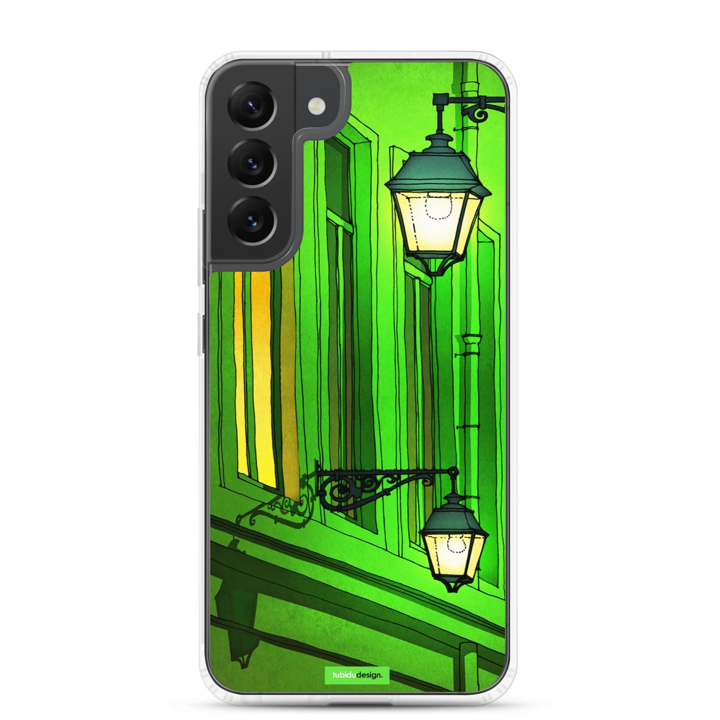 Quai St Michel (green) - Illustrated Samsung Phone Case