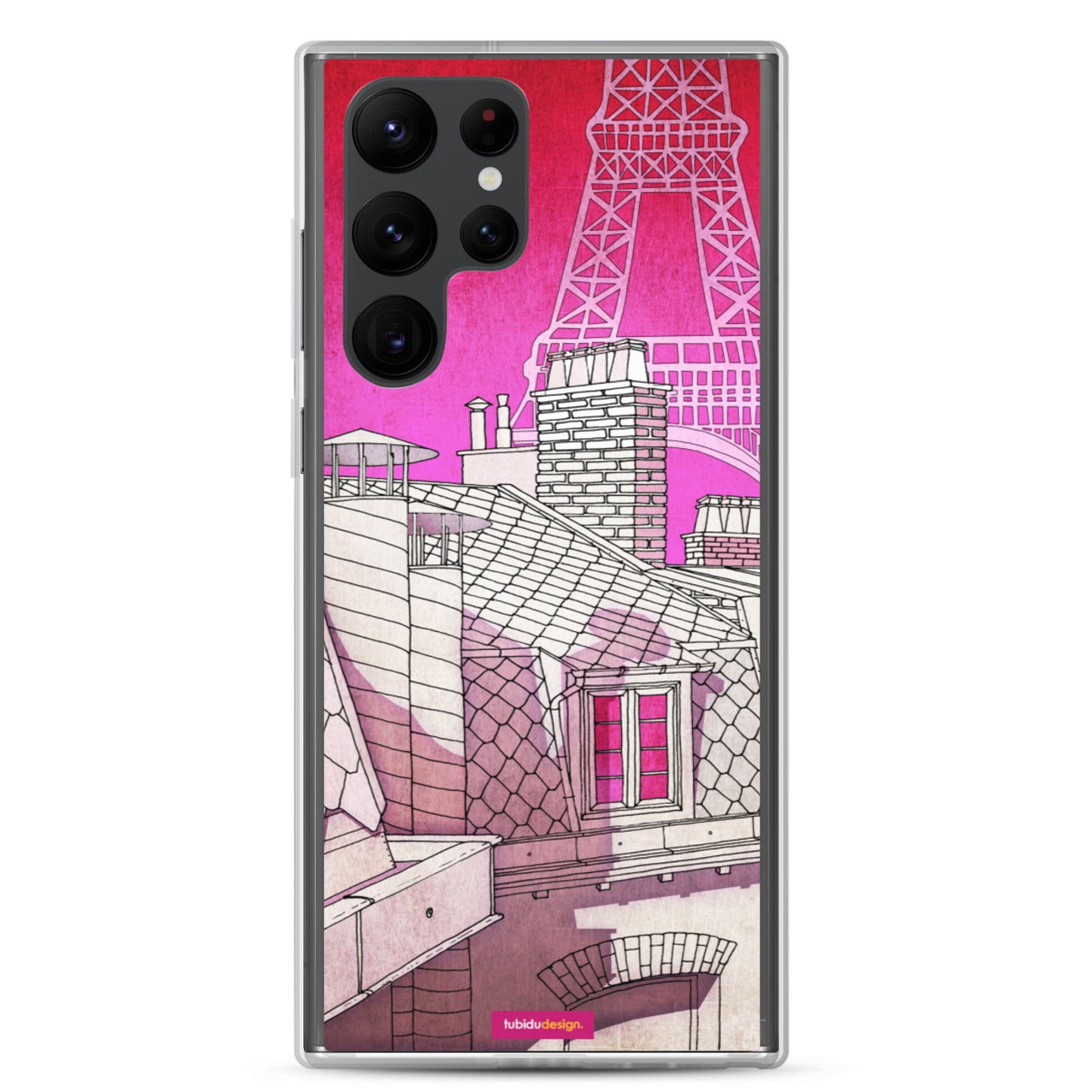 Paris rooftops - Illustrated Samsung Phone Case