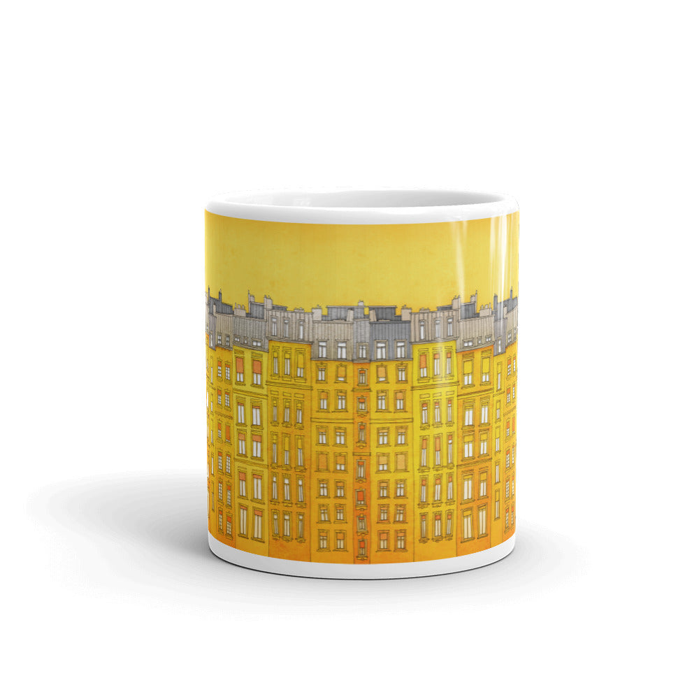 Paris, Yellow facade - Illustrated Mug No.9