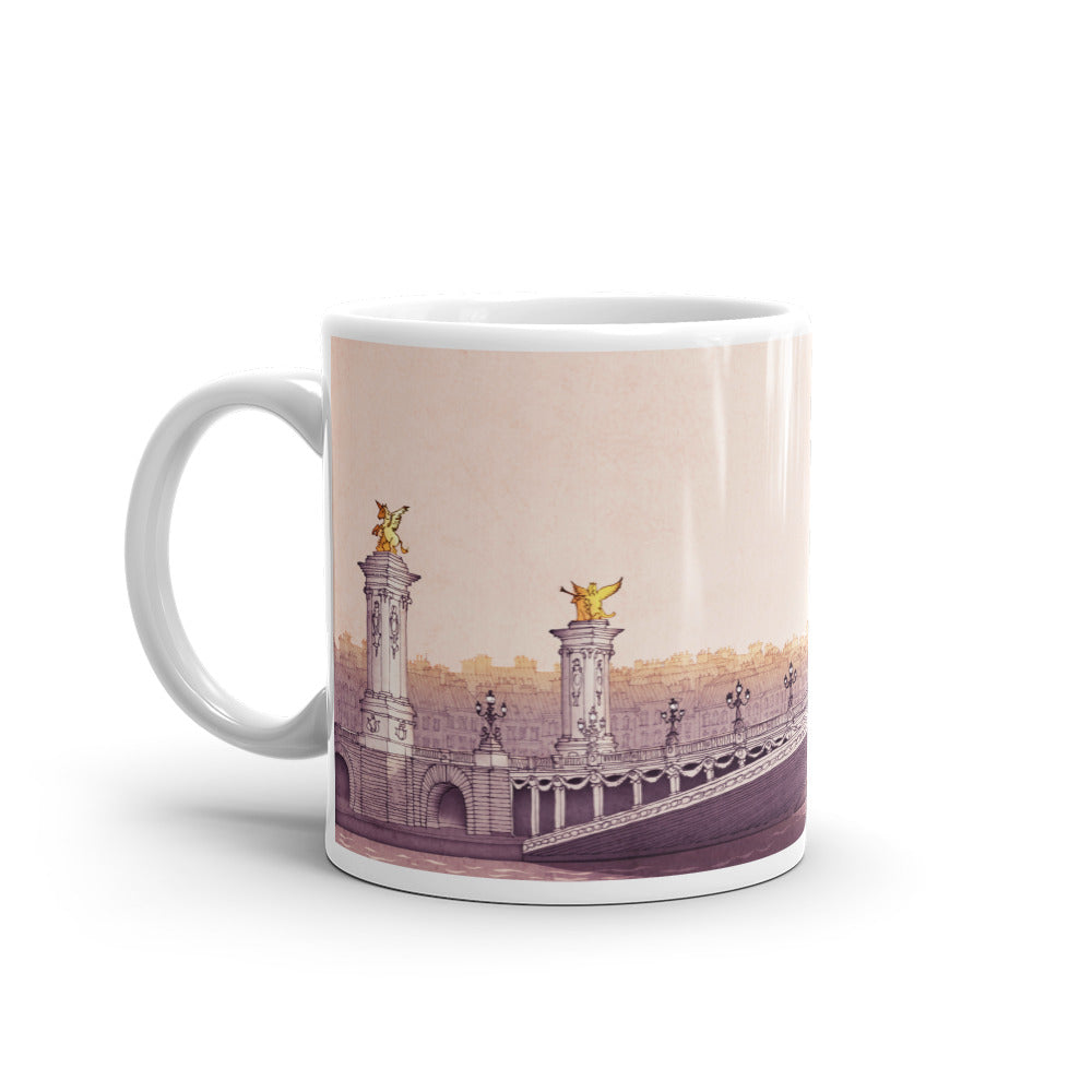 Paris, Pont Alexandre III. - Illustrated Mug No.8
