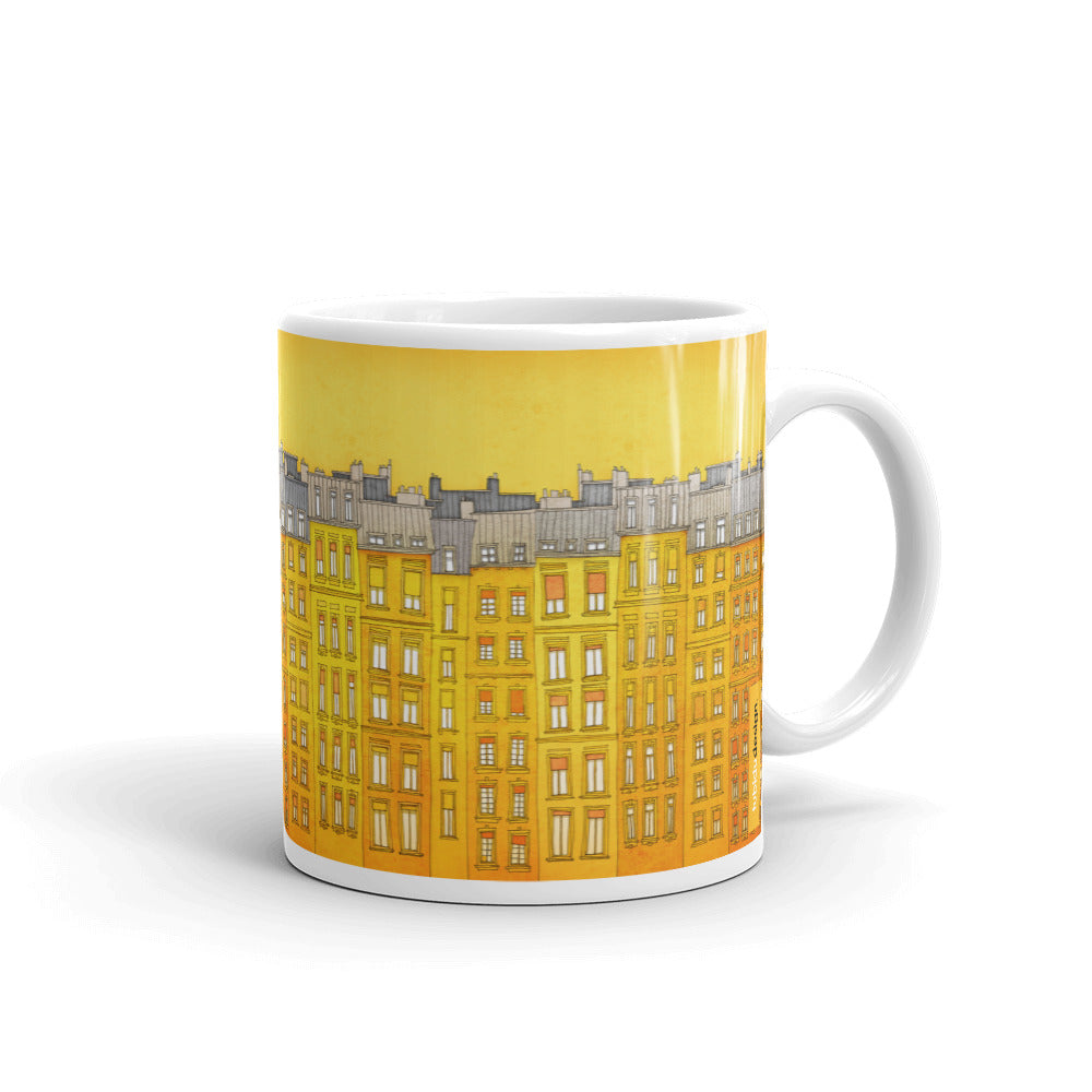 Paris, Yellow facade - Illustrated Mug No.9